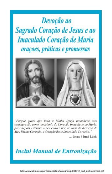 Devoção ao Sagrado Coração de Jesus e ao Imaculado Coração de Maria_entronozação