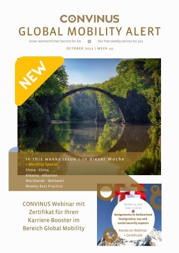 CONVINUS Global Mobility Alert - Week 41.2023