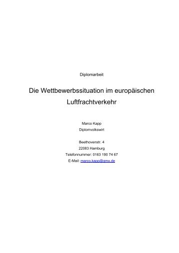 Die Wettbewerbssituation im europäischen ... - Logistikbranche