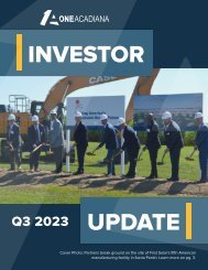 Q3 2023 Investor Update