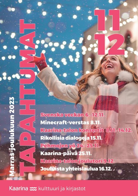 Kaarinan kulttuuri ja kirjastot - tapahtumaesite 11-12 2023