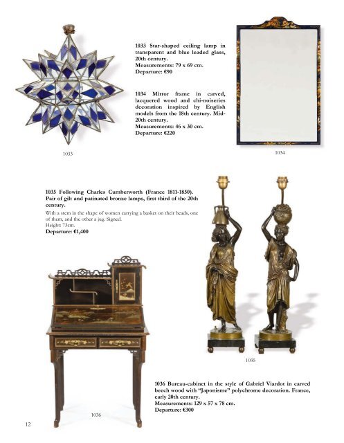 Decorative arts Auction. Furniture. Antiques