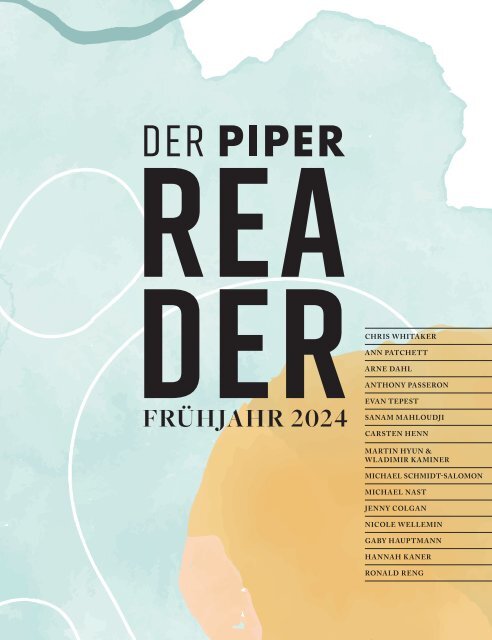 PIPER Reader Frühjahr 2024