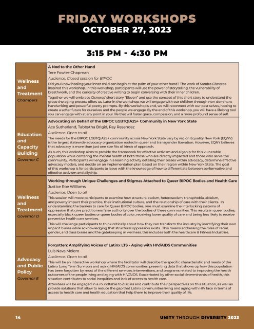 IOOV 2023 Unity Through Diversity: The Power of Unity LGBTQIA+ BIPOC Health Conference Guide