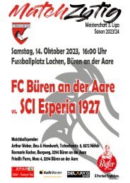 FCB - SCI Esperia, 14.10.2023, 16:00 Uhr, Fussballplatz Lachen