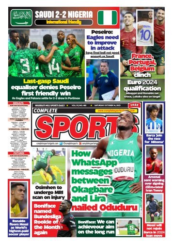 COMPLETE SPORTS - SATURDAY, OCT 14, 2023