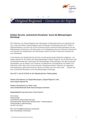 Original Regional auf dem Nürnberger Christkindlesmarkt