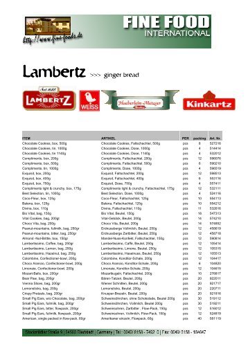 Lambertz - Fine Food International