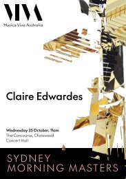 Claire Edwardes Program Guide | Sydney Morning Masters |October 2023