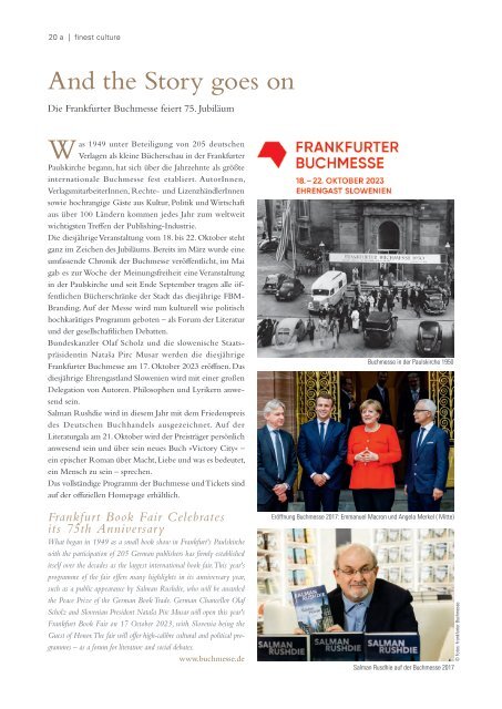 »feine adressen – finest« – Frankfurt Edition III/2023