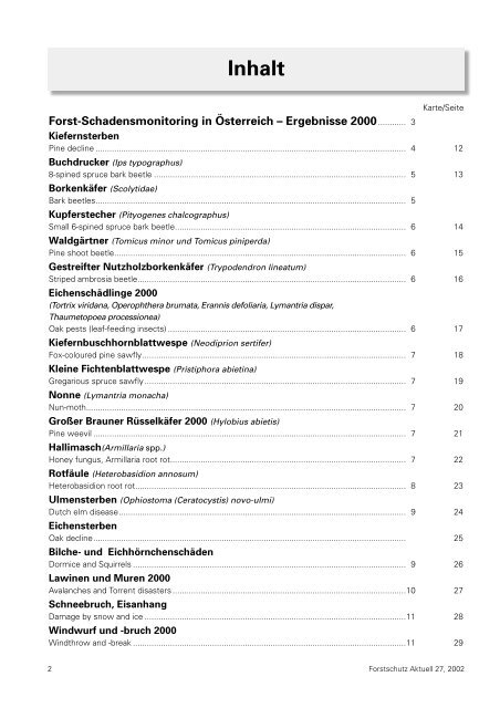 Lawinen und Muren 2000 - BFW