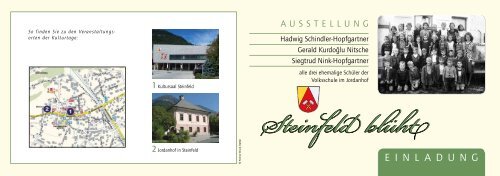 Einladungsfolder Ausstellung - Steinfeld