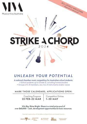 Strike A Chord 2024 Announcement Poster A4