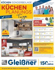 Sonderbeilage Küchenplanungstage 28.10.-11.11.2023