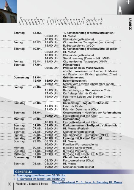 Fastenzeit/Ostern - Pfarren Landeck