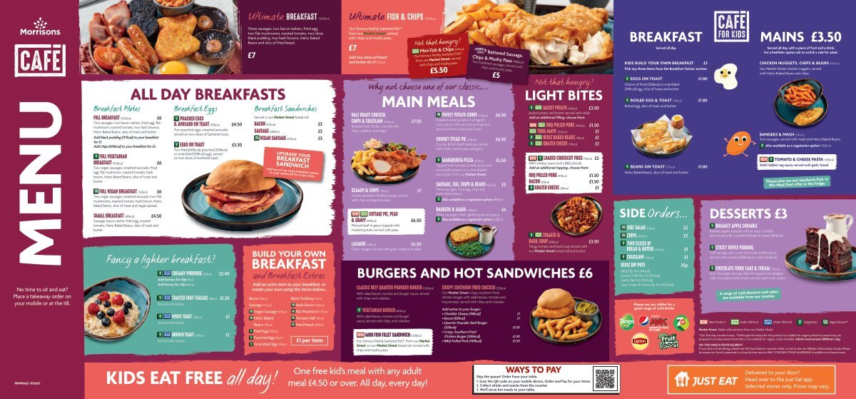 Morrisons cafe menu deals