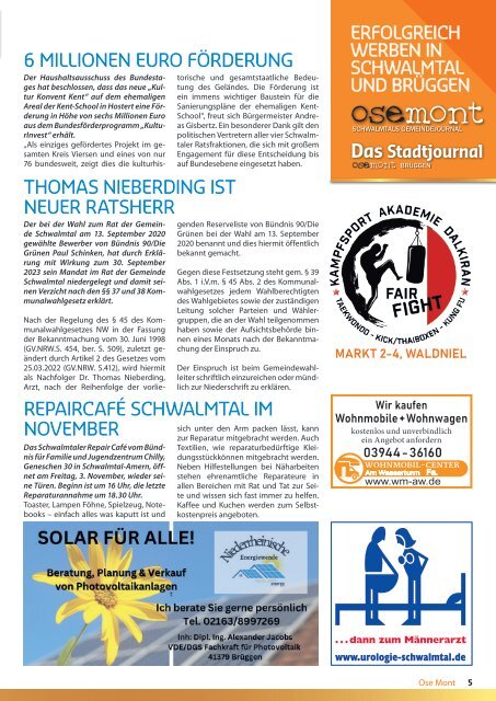 OSE MONT-Schwalmtals Gemeindejournal Oktober 2023