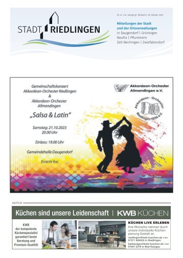 17.10.2023 Amtliches Mitteilungsblatt Riedlingen