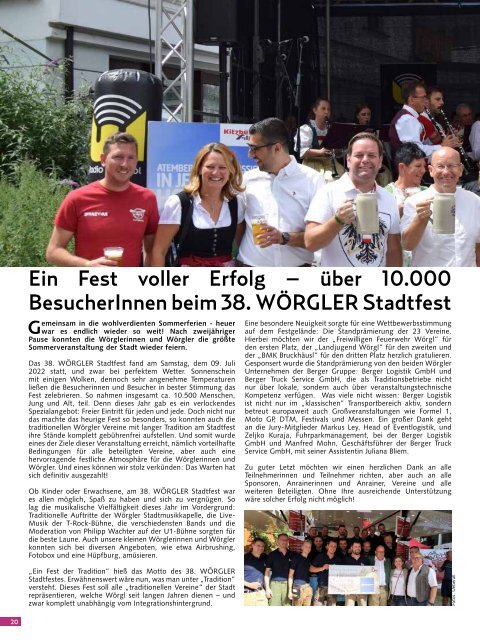 Stadtmagazin Wörgl August 2023