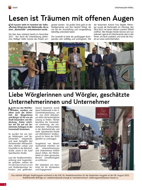 Stadtmagazin Wörgl August 2023