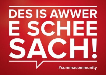 Summacom #summacommunity des is awwer e schee Sach | CITYCARD