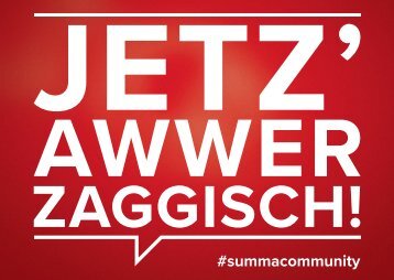 Summacom #summacommunity jetz awwer zaggisch | CITYCARD