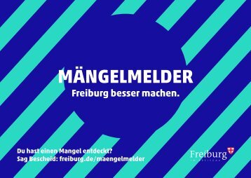 Mängelmelder Freiburg besser machen | CITYCARD