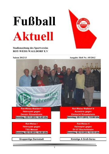 Stadionzeitung des Sportvereins ROT-WEISS ... - rw walldorf