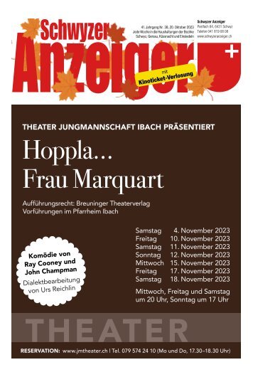 Schwyzer Anzeiger – Woche 42 – 20. Oktober 2023