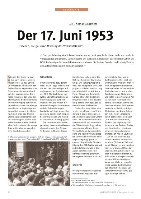 Landtagskurier, Ausgabe 6/2023