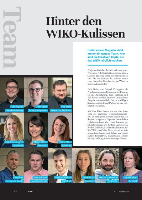 WIKO 2022 – Das Wirtschaftsmagazin für Altmühlfranken