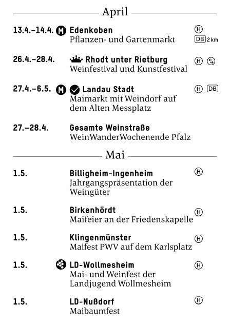 Weinfestkalender Südliche Weinstraße 2024