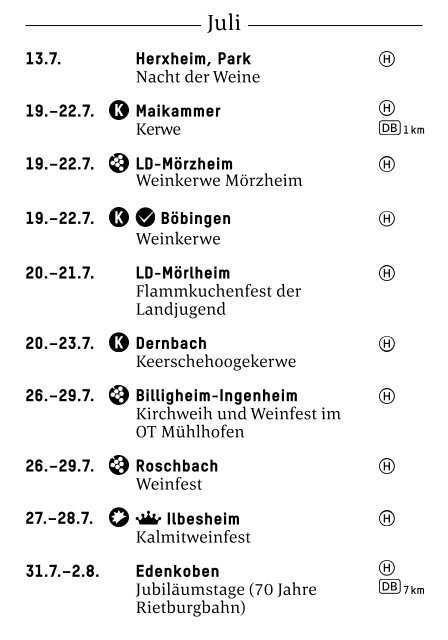 Weinfestkalender Südliche Weinstraße 2024