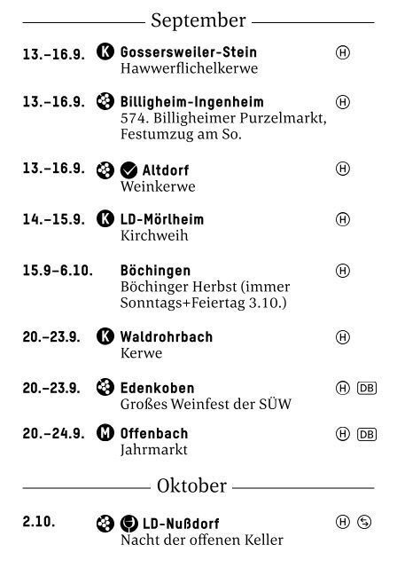 Weinfestkalender Südliche Weinstraße 2024