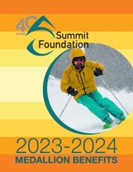 Summit Foundation Medallion Benefit Booklet 23/24 Season