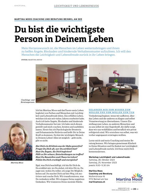 Seesicht - Das Zentralschweizer-Seen-Magazin Nr. 5 - 2023