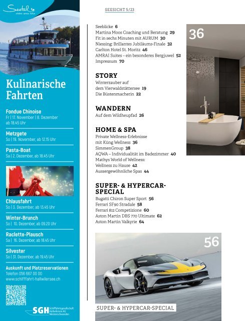 Seesicht - Das Zentralschweizer-Seen-Magazin Nr. 5 - 2023