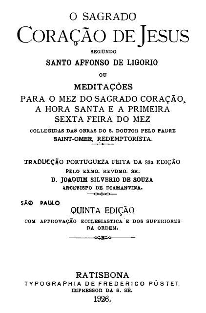 Sto Afonso de Ligorio_O Sagrado Coração de Jesus