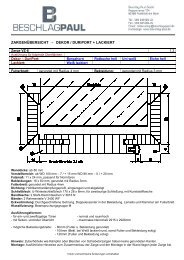 ZARGENÜBERSICHT - DEKOR / DURIPORT + LACKIERT