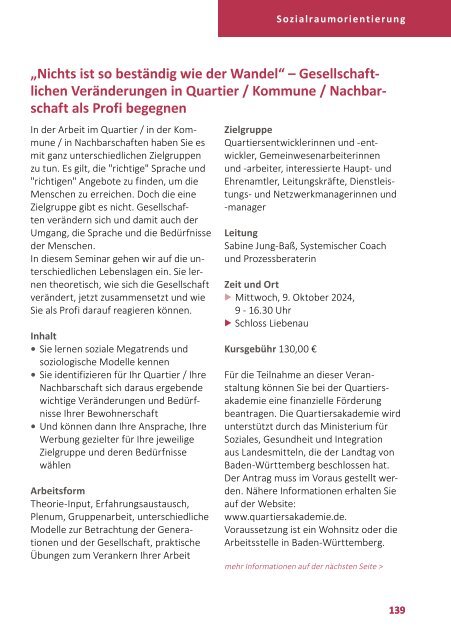 Bildungsprogramm 2024 - Akademie Schloss Liebenau