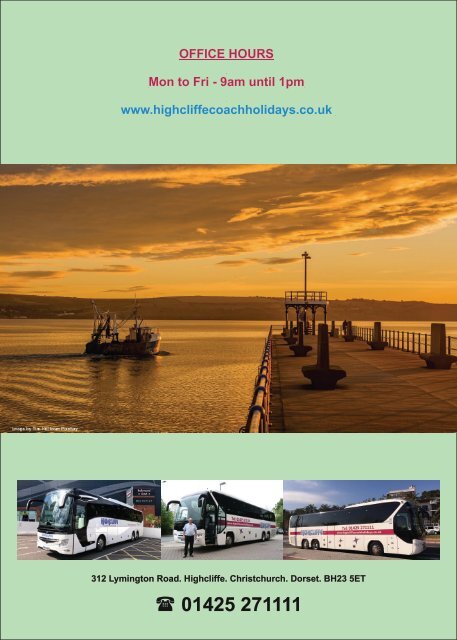 Highcliffe Coach Holidays - 2023 Day Excursions - Autumn-Winter 2023