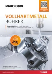 Dormer-Pramet Vollhartmetall Bohrer Aktion