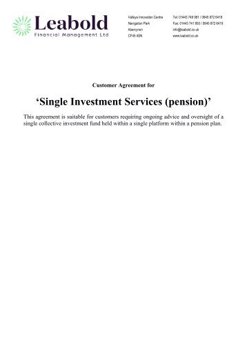 Single Investment (Pension)