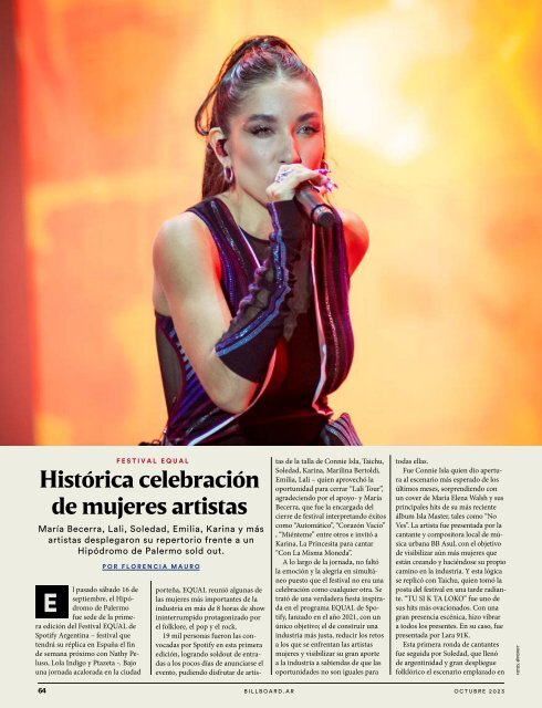 Billboard AR Octubre 2023