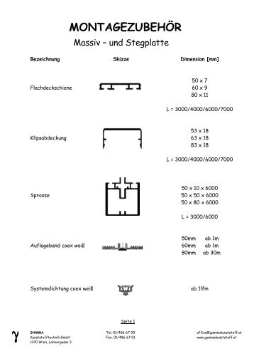 montagezubehör - GAMMA Kunststofftechnik GmbH