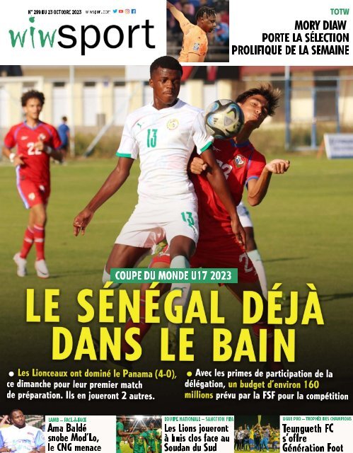 Journal wiwsport n299 - 23 octobre 2023