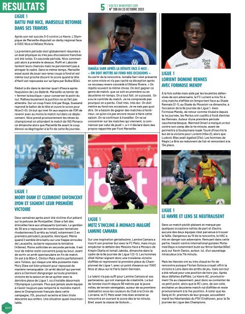 Journal wiwsport n299 - 23 octobre 2023