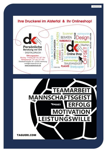 Die Tegelsburg No. 5 - Wo Handball lebt - Hallenheft SG Hamburg-Nord JBLH vs. SC Magdeburg & 3. Liga SG Hamburg-Nord vs. SC DHFK Leipzig II