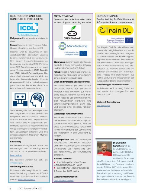 OCG Journal 3/23 Von informatischem Denken bis Medienkompetenz