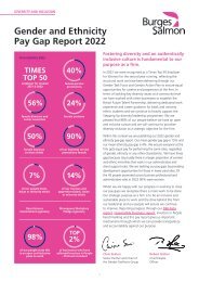 Burges Salmon Gender and Ethnicity Pay Gap report 2022